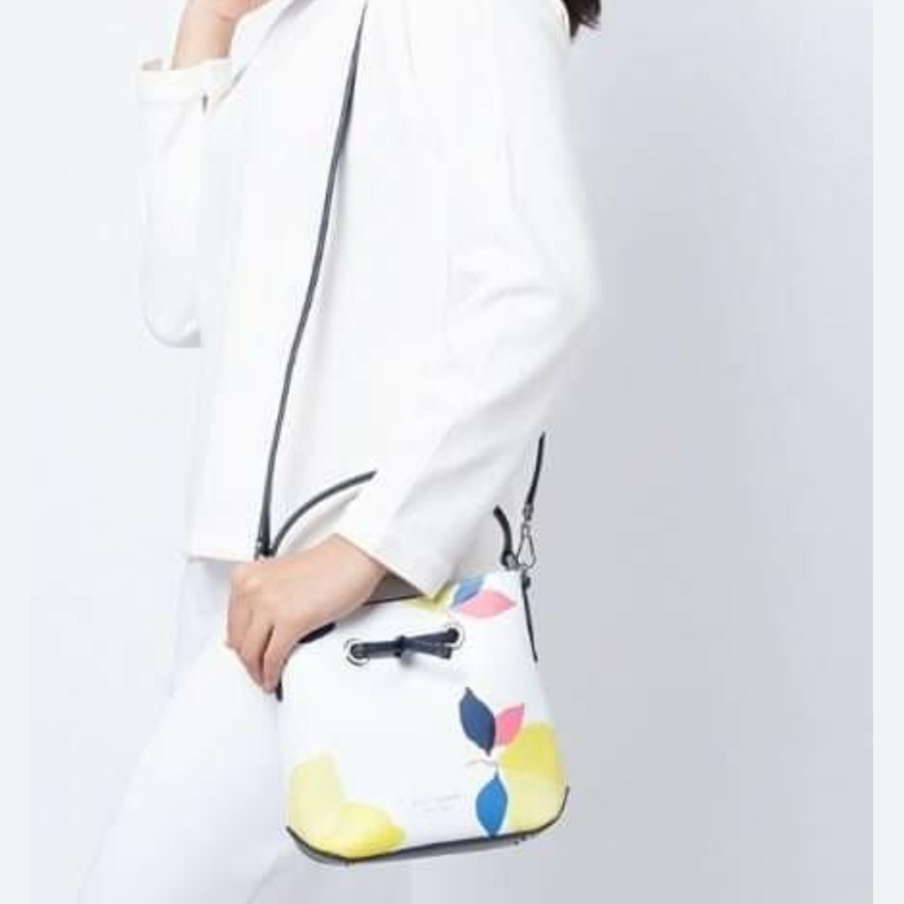 Kate Spade New York Eva Lemon Zest Small Bucket Crossbody Bag